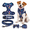 Cosmic-Small, variant on Cosmic Extra Small 6-in-1 Adjustable Dog Harness and Leash Set