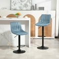 thumbnail image 4 of HOMCOM Adjustable Bar Stools Set of 2, Leathaire Swivel Barstools w/ Back, 4 of 10