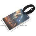thumbnail image 2 of Sikiie Starry Light White Horse Luggage Tags Privacy Cover ID Label Suitcase Tags Identifiers For School Bags,Suitcases, 2 of 7