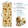 thumbnail image 2 of Beige Sunflower Pattern Hot Yoga Mat Towel Non Slip for Hot Yoga - Quick-Drying Yoga Mat Cover with 4 Corner Pockets with Travel Bag - Hot Yoga Towel Non Slip Grip Moisture Wicking Sweat 70"x26", 2 of 6