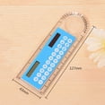 thumbnail image 2 of 10cm Ruler Mini Digital Calculator 2 in 1 Kids School Office Stationery Gifts (Random Color), 2 of 4