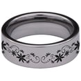 thumbnail image 4 of Fox and Flowers Tungsten Carbide Ring, 4 of 6