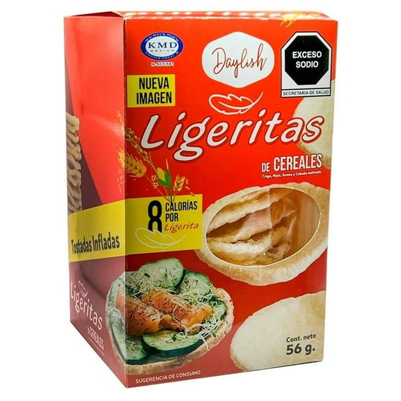 Tostadas infladas ligeritas de cereales Daylish 56 g