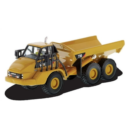 Caterpillar 730 Articulated Dump Truck with Operator, Yellow - Diecast Masters 85130 - 1/87 scale Diecast Vehicle Replica