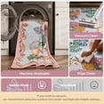 thumbnail image 6 of Kokia 8x10 Aesthetic Neutral Animal Print Area Rug with Lion, Tiger and Cheetah, Machine Washable Soft Boho Rug for Girls Bedroom, Living Room, Nursery, Pink and Babyblue, 6 of 7