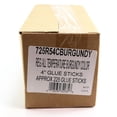 thumbnail image 3 of 725R54CBURGUNDY Full Size 4" Burgundy Color Hot Glue Stick - 5 lb Box, 3 of 3