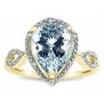 thumbnail image 2 of Star K � Vintage Look Halo Large 11x8 Pear Shape Simulated Aquamarine Ring, 2 of 8