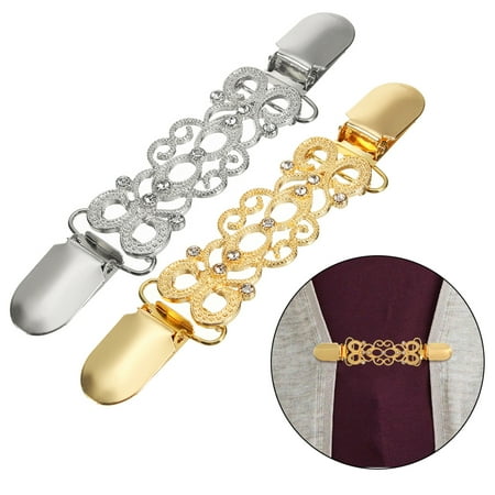 - Vintage Sweater Shawl Clip Dresses Cardigan Collar Clip Multi Patterns Clip for Women Girls