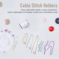 thumbnail image 4 of 18 Piezas Soportes de Puntada Cable Agujas Aluminio Hilo TapiceríA Dobladas Tejer, 4 of 5