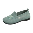 thumbnail image 3 of IEMIEMIEM Orthopedic Shoes for Women Arch Support Flower Embroidered Non Slip Slip on Work Shoes Wide Mesh Stretch House Shoes Comfortable 2026 Orthopedic Shoes Green 9 Wide, 3 of 7