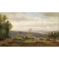 thumbnail image 2 of Joseph Holzer 24x16 Black Ornate Framed Double Matted Museum Art Print Titled: Motif from the Wienerwald, 2 of 5