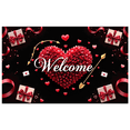 thumbnail image 5 of LUUFILx Welcome Floral Banner Roses Backdrop Party Background Venue Entrance Decoration Wall Hanging Event Decor Display Signs Celebration Pavillion, 5 of 8