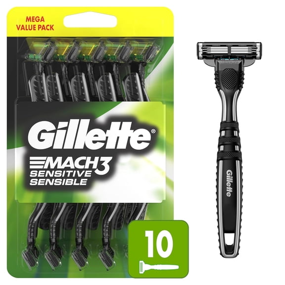 Sensitive Razors for Men, Men’s isposable Razors, Pivoting Hea for Close an Comfortable Shave, 10 Count