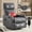 Gray, variant on LLappuil Recliner Chair, 360° Swivel Massage Recliner Chair with Heat, Nursery Glider Rocker Recliner Chair for Living Room, Bedroom, Faux Leather Red
