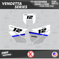 thumbnail image 2 of Kalair GFX Graphics Kit for Husqvarna Enduro 4-STORKE FE350,FE450 and FE501 (2020-2023) Vendetta Series, 2 of 5