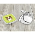 thumbnail image 3 of Checkerboard Lime Green Papillon Compact Mirror BB1310SCM, 3 of 4