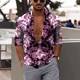 thumbnail image 1 of Camisa con estampado de leopardo de moda de gran venta para hombre, color zafiro, morado, gris, informal, para exteriores, primavera y verano, materiales de alta calidad, 1 of 6