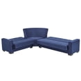 thumbnail image 6 of Ottomanson Origins Convertible Sectional Sofa, Blue Microfiber, 6 of 8