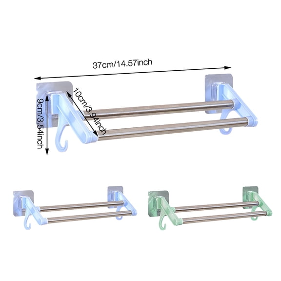 ACDANC Self Adhesive Towel Holder Hand Towel Rack Stick On Wall Stainless Steel Bathroom Hardware Accessory,Rustproof Towel Holder with Multiple Styles Family Kitchen,Daily Use