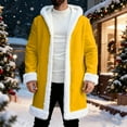 thumbnail image 5 of Mens Jacket Santa Coat Men Christmas Lined Winter Jackets Fleece Trench Coats Windbreaker Overcoat Xmas Cardigan Mens Coats S Yellow, 5 of 7