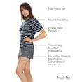 thumbnail image 3 of MeMoi Women's Stripe Tee Cotton Blend Pajama Set - Womens - Female, 3 of 7