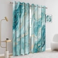 thumbnail image 2 of Dashan Teal Marble Blackout Curtains for Bedroom Living Room Decor Grommet Window Drapes 42x63 Inch,2 Panels, 2 of 7