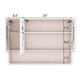 thumbnail image 2 of Aukfa Bathroom Medicine Cabinets Wall Cabinet with Defogging Function and LED Lights,35"x28",Khaki, 2 of 8