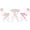 Pink, variant on 3-Piece Folding Bistro Set with 2 Chairs & Table, 330 lb Capacity Outdoor Patio Furniture Set with Plush Cushions for Balcony Yard Garden, Yellow