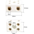 thumbnail image 2 of 30A 2 Pole Insulation Connector Porcelain Ceramic Terminal Block 2W5H 2Pcs, 2 of 2