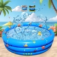 thumbnail image 1 of Alberca Inflable, Mini Piscina Redonda De 3 Niveles, Fiestas en Piscinas, Juguetes acuáticos de Verano al Aire Libre. (Azul 1), 1 of 4