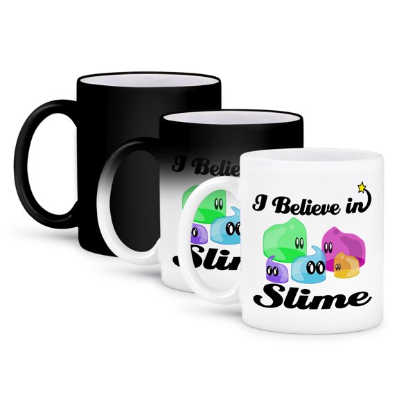 3dRose, I Believe In Slime, 11oz Magic Transforming Mug