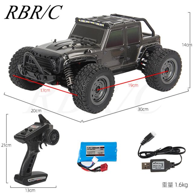 Coche teledirigido 4wd 16103, 1/16, 2,4 GHz, cepillo de carbono de alta velocidad, Motor magnético fuerte, de 5 cables engranaje de dirección, resorte de absorción de impactos, 390