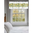 thumbnail image 3 of Yellow Lemon Curtain Valances for Windows, Simple Spring Botanical Fruit Leaves Flower Kitchen Valance Window Treatment, Light Filtering Block Curtains for Bathroom/Bedroom/Living Room 42'' x 18'', 3 of 9