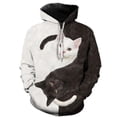 thumbnail image 3 of 2023 nueva moda gato blanco y negro 3D sudaderas con capucha sudaderas jersey hombres mujeres casual streetwear casual negro talla grande sudaderas con capucha, 3 of 4