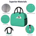 thumbnail image 4 of Insulated Lunch Bag for Women, Floral Print Oxford Fabric Lunch Box, Leakproof Thermal Cooler Tote for Work, School & Picnic, Vintage Dot Print, 4 of 5