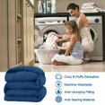 thumbnail image 5 of EMONIA Queen Comforter Duvet Insert, Light Weight Down Alternative Comforter, Fluffy Washable Quilt with Corner Tabs, Dark Blue, 88x88 inches, 5 of 7
