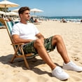 thumbnail image 6 of Men's Elastic Waist Drawstring Shorts Knee-Length Camouflage Cargo Pockets Relaxed Fit Soft Breathable Summer Bottoms for Outdoor Work and Casual Daily Wear Camouflage M, 6 of 6