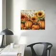 thumbnail image 4 of Autua Pumpkins Sunflowers Harvest Wall Art Halloween Canvas Living Room Bedroom Home Office Wall Decor 20x16in, 4 of 6