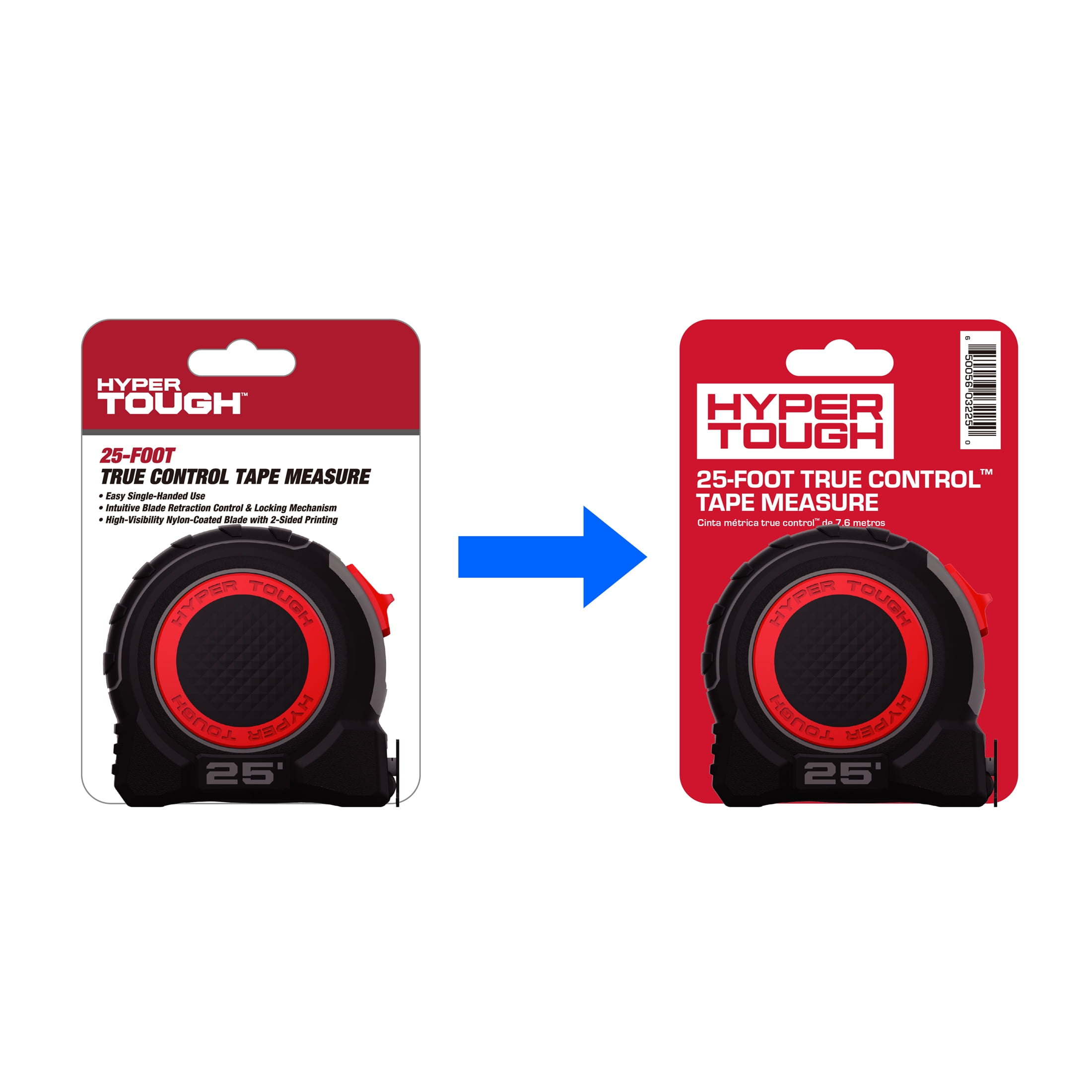 Hyper Tough 25ft. True Control Tape Measure