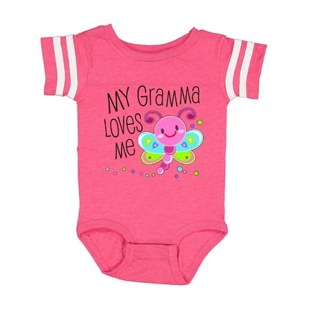 

Inktastic My Gramma Loves Me- cute dragonfly Gift Baby Boy or Baby Girl Bodysuit