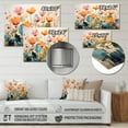 thumbnail image 4 of Designart "Tangerine Taupe Cactus Illustration" Floral Metal Wall Art, 4 of 5