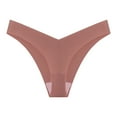 thumbnail image 1 of Womens Sexy, Comfortable, and Traceless Ice Silk V-Waist Triangular Underwear, 1 of 2