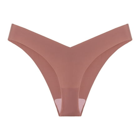 Bigersell Women s Panties Clearance Women Underwear Cheeky Panty Style P-1128 Nylon Brief Panties Seamless Thongs Briefs Mid Waist Women Cheeky Panties Pink XL