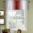thumbnail image 3 of Red Grey White Curtain Valances for Windows, Kitchen Valance Window Treatments Panel 2 Pack, Farmhouse Ombre Color Modern Simple Rod Pocket Short Curtains for Bathroom Bedroom 60 x 18 Inch, 3 of 8