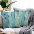 thumbnail image 3 of Outdoor Pillow Cover Blue Theme Set of 2 Waterproof Throw Pillowcases Wood Grain Decorative Patio Furniture Pillows for Couch Garden Indoor & Outdoor Use, 3 of 9