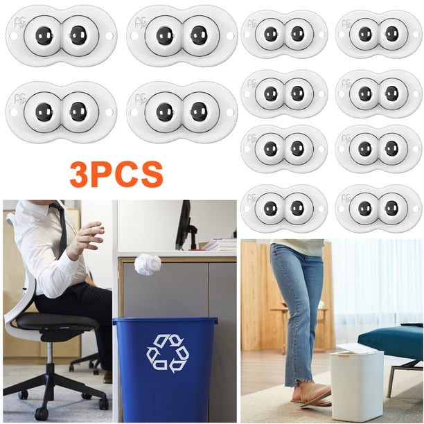 DQrwqpou Ruedas Universales Autoadhesivas para Muebles 4 Uds. (doble Blanca)