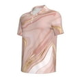 thumbnail image 2 of Balery Rose Gold Glitter Splatter Printed Men’s Short Sleeve Polo Shirt, Midweight Men's Shirt,Golf Polo shirts -4X-Large, 2 of 9
