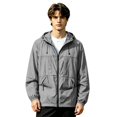 thumbnail image 2 of Men Lightweight Hooded Jacket Sun Protection Breathable Thin Outerwear with Zipper Front and Adjustable Drawstring Design, 2 of 8
