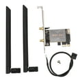 thumbnail image 2 of Carte PCIE, Adaptateur Double Antenne 6000Mbps 8DB 5.2 pour 11, 10, Linux, Openwrt, 2 of 7