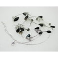 thumbnail image 4 of Gorgeous Black Crystal Floral Necklace Earrings Set, 4 of 5